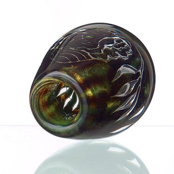 EDVIN ÖHRSTRÖM, vas, glas, "Assyrisk prinsessa" Ariel, Orrefors 1957.