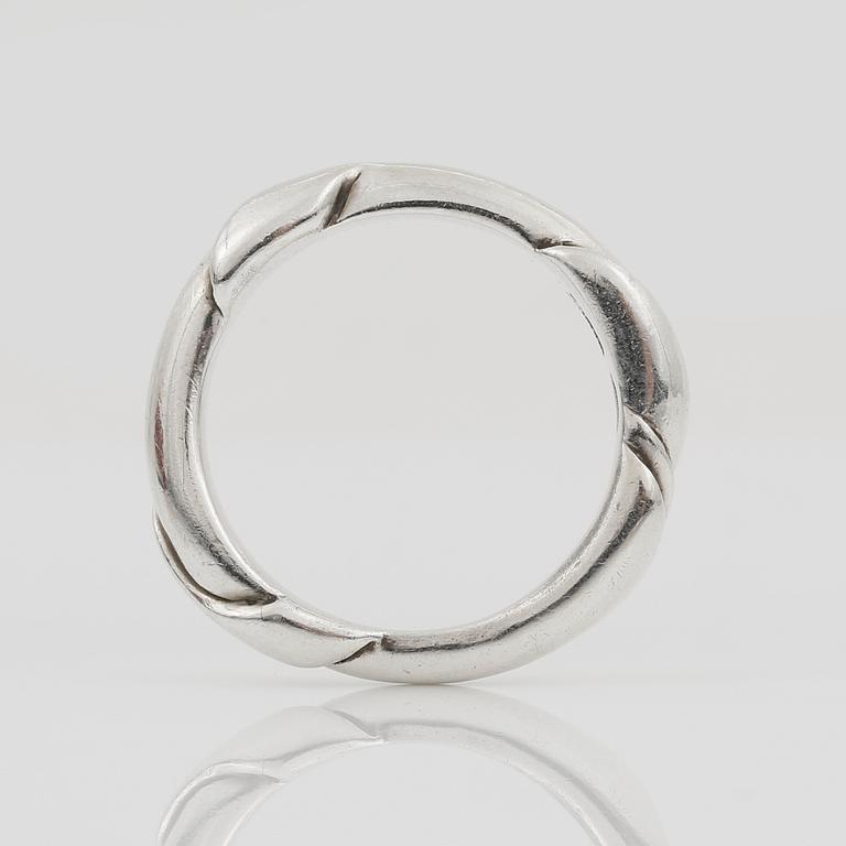 ARMBANDSUR, dam, silver med tillhörande ring Ole Kortzau, Georg Jensen, numrerad 43234.