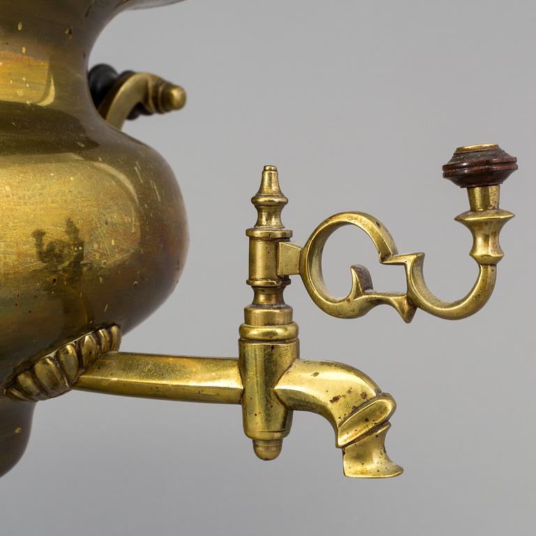 A brass samovar, Russia, ca 1900.