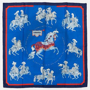 Hermès, a twill silk scarf, 'Carrousel'.