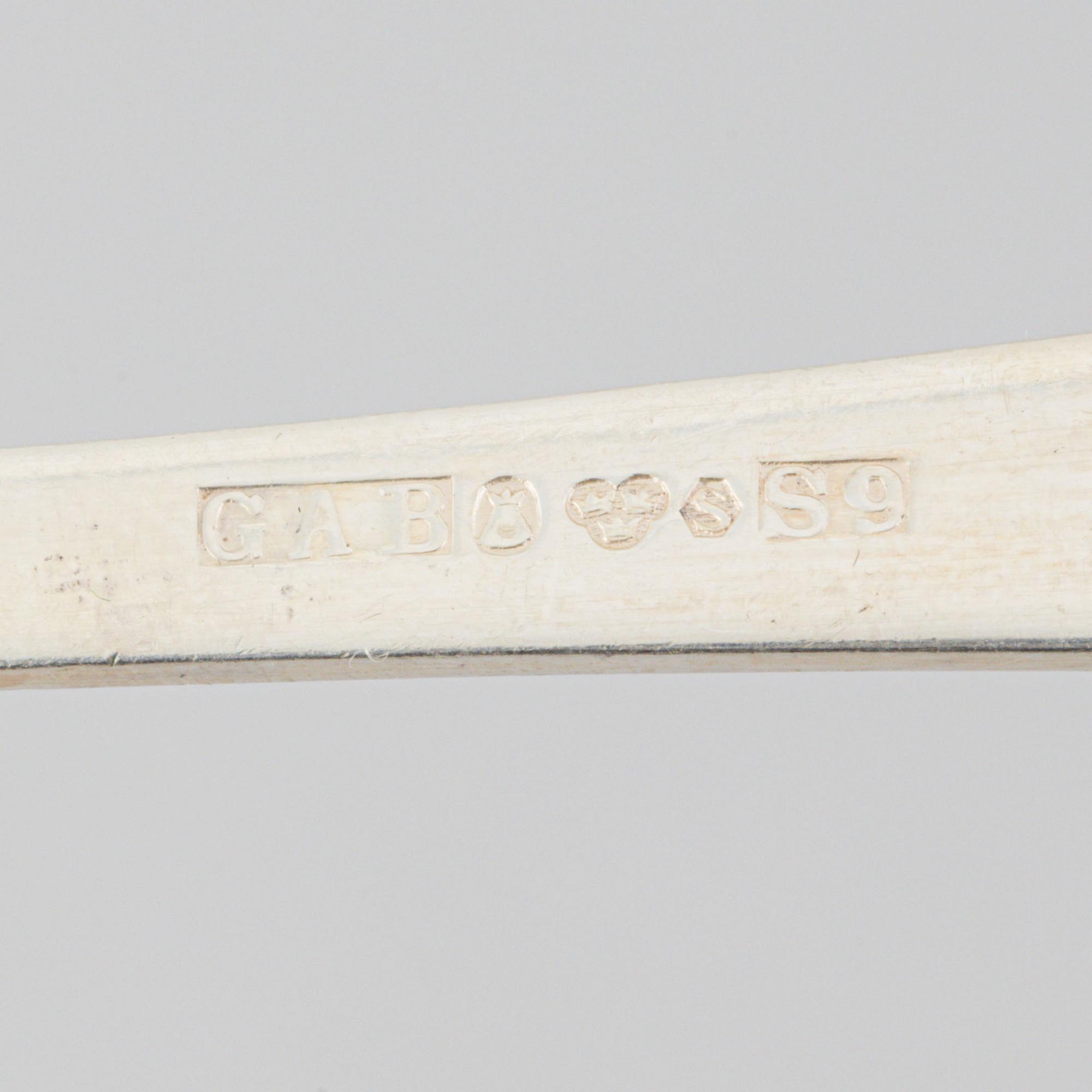 Jakob Ängman, a "Rosenholm" silver cutlery set, GAB, some Eskilstuna 1987 (37 pieces).