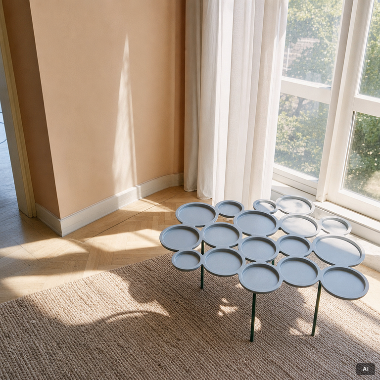 Luca Nichetto, A 'Green Pads' table/flower table, Italy, contemporary.