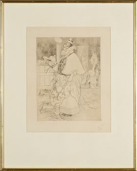 Carl Larsson · CARL LARSSON, etsning, signerad.