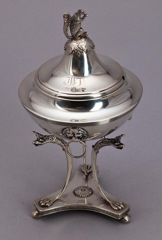 SOCKERSKÅL, silver, empirestil, Martin Bernhard Stehn Halmstad 1915. Tot vikt ca 522 gram.