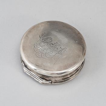 SNUSDOSA, silver, rokoko, 1700-talets andra hälft.