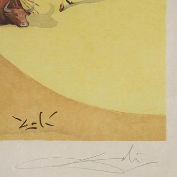 Salvador Dalí, färglitografi, 1970, signerad N/Z.