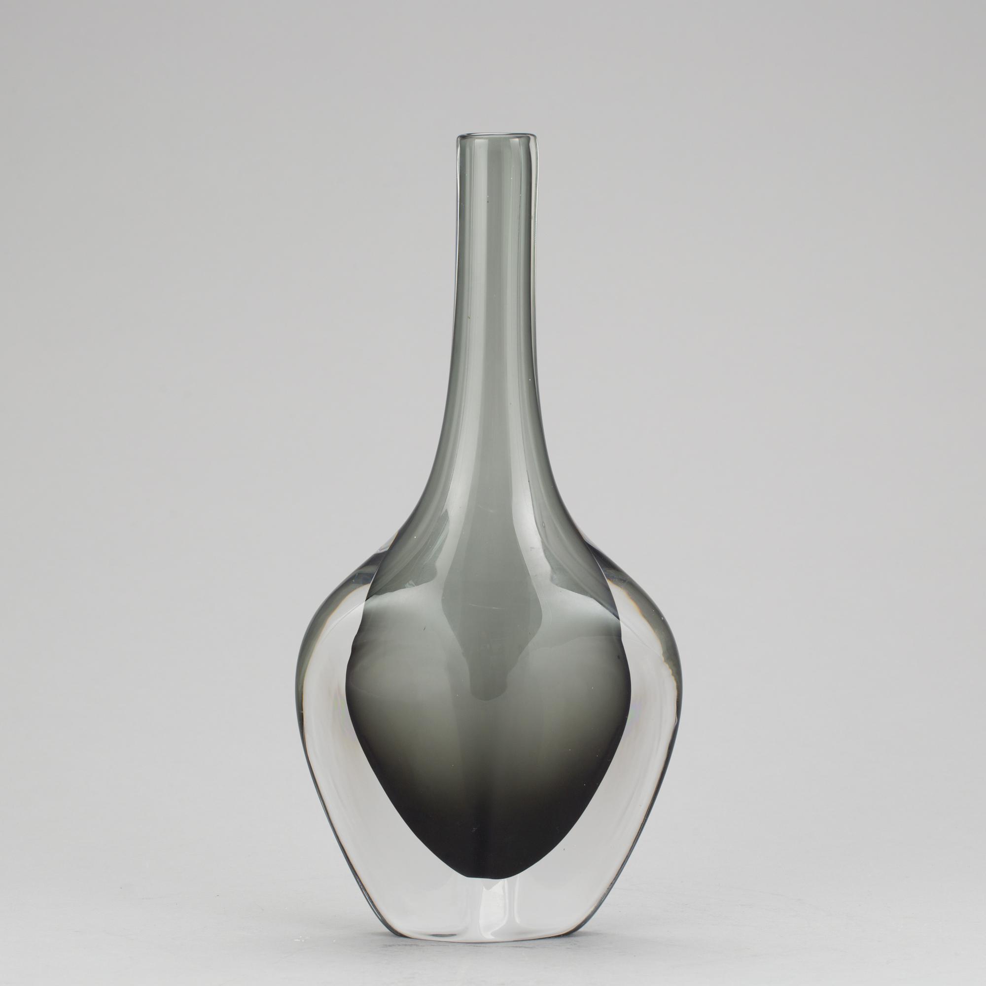 NILS LANDBERG, vas, glas, "Sommerso", Orrefors, 1900-talets mitt.