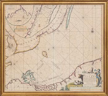 JOHANNES VAN KEULEN - CHART / MAP, southern part of the Baltic Sea, Amsterdam 1697 - 1709.