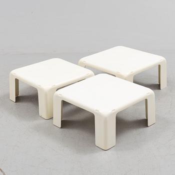 MARIO BELLINI, a set of three plastic coffee tables from C&B, Italy, second half of the 20th century.