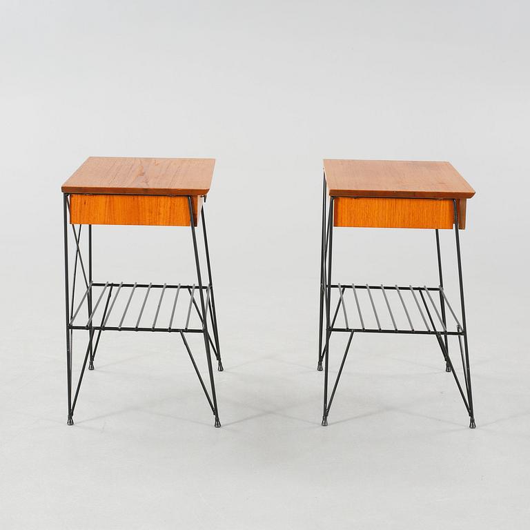 A pair of 1950/60s bedside tables.