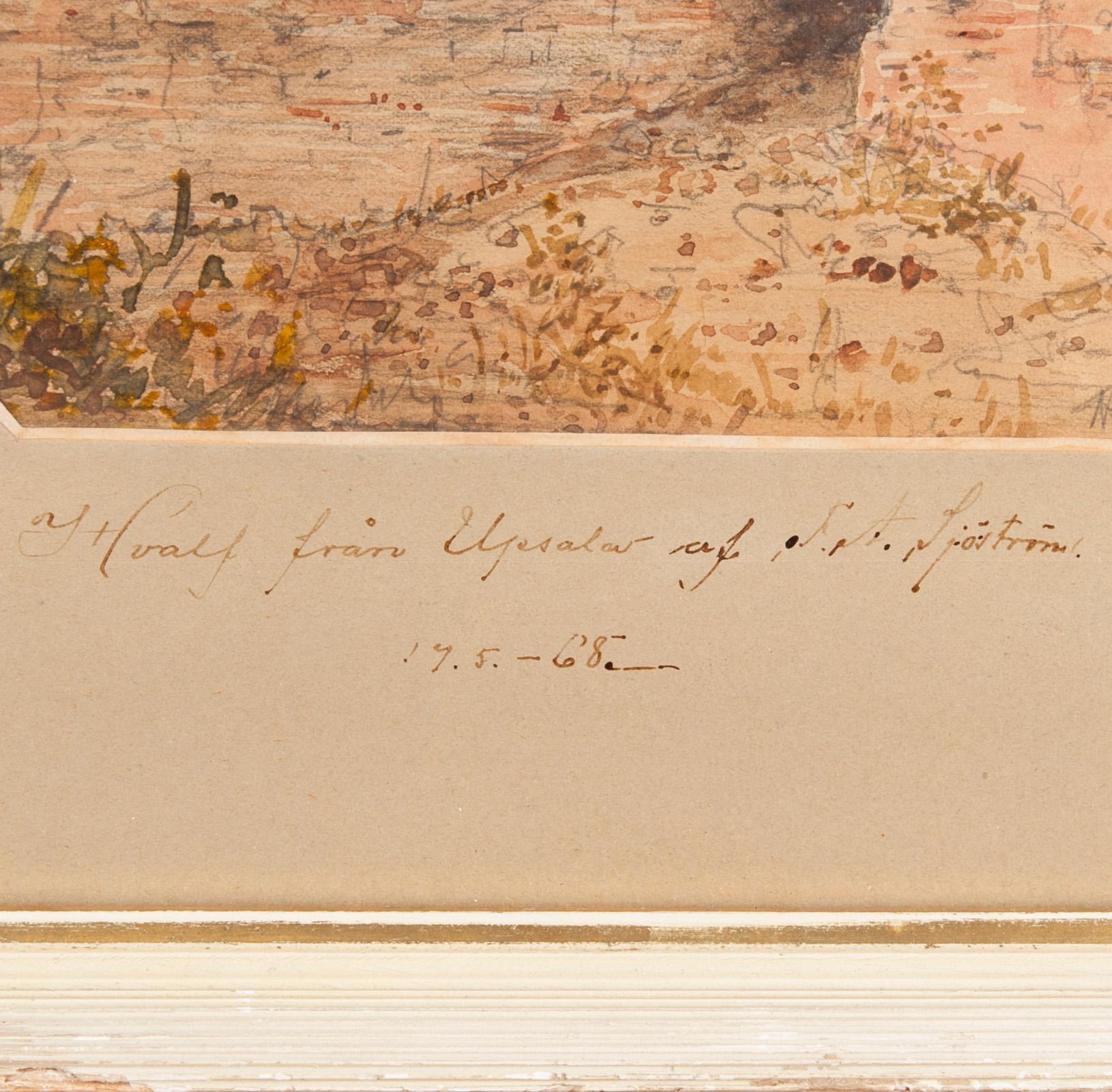 FRANS ANATOLIUS SJÖSTRÖM, tillskriven, akvarell, signerad, 1800-talets senare hälft.