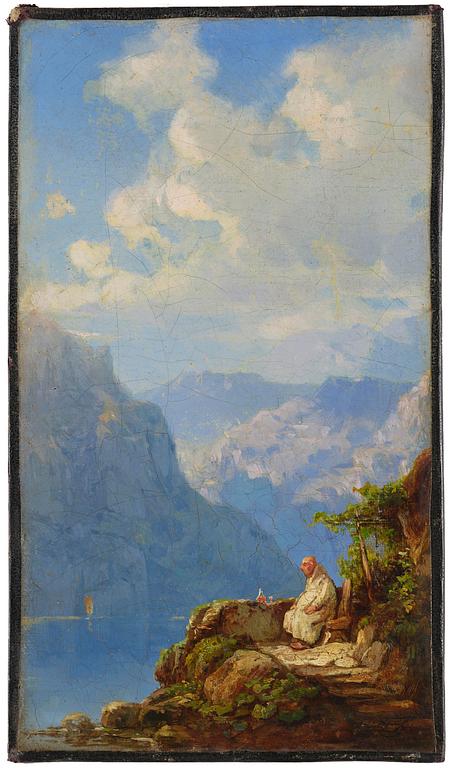 Carl Spitzweg, Hermit in a mountainous landscape.