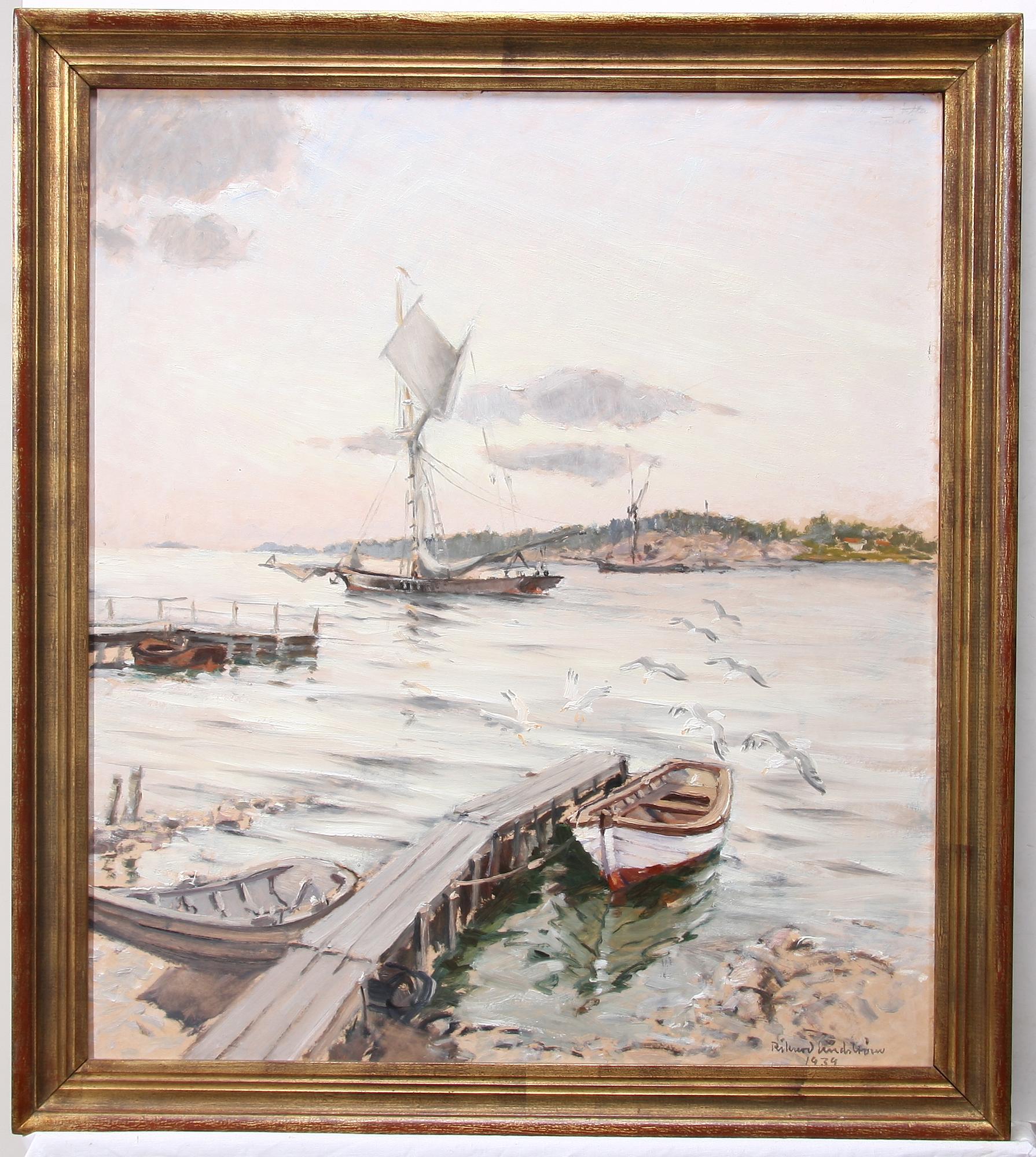 RIKARD LINDSTRÖM, olja på pannå, sign o dat 1939.