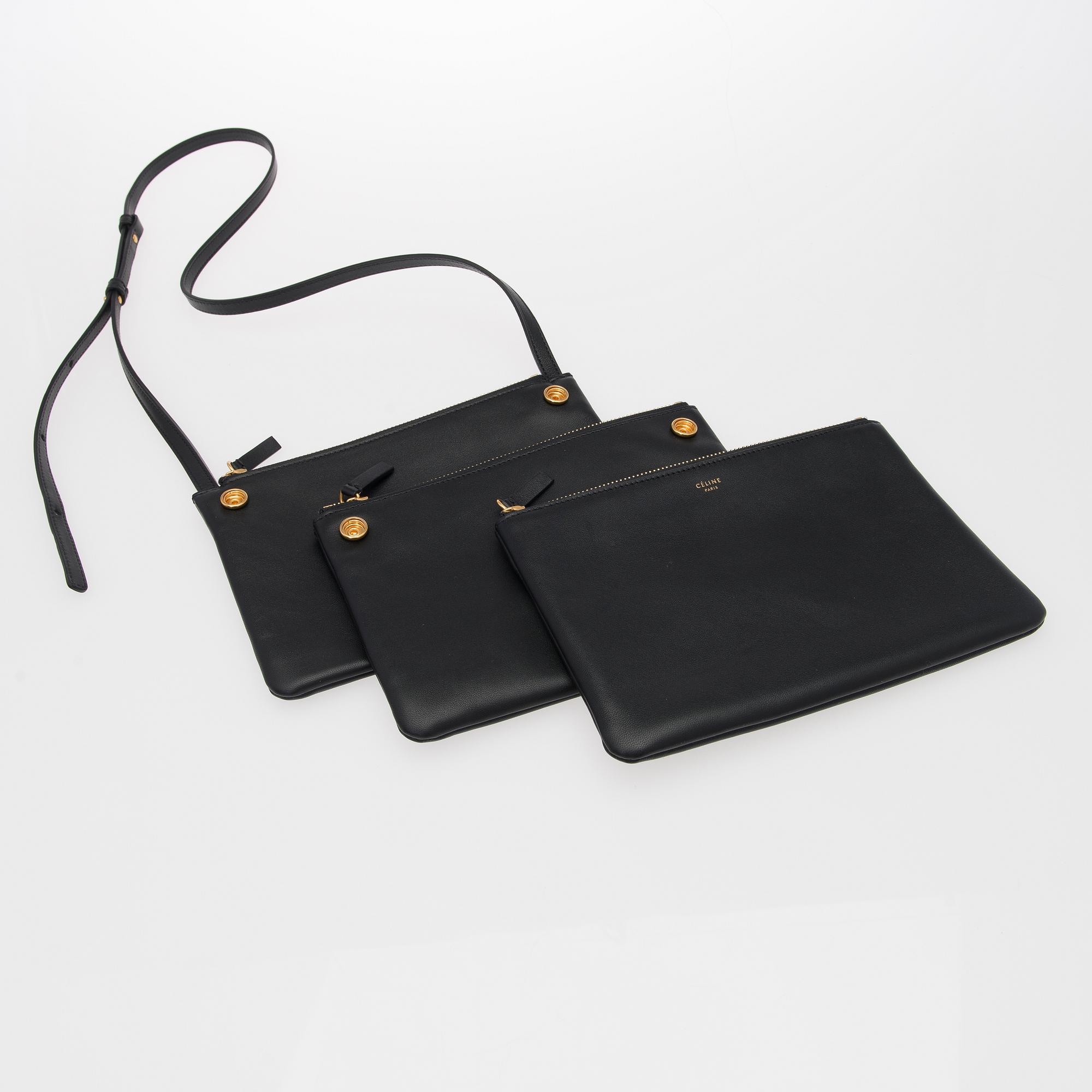 A Black Small Trio Shoulder Bag.