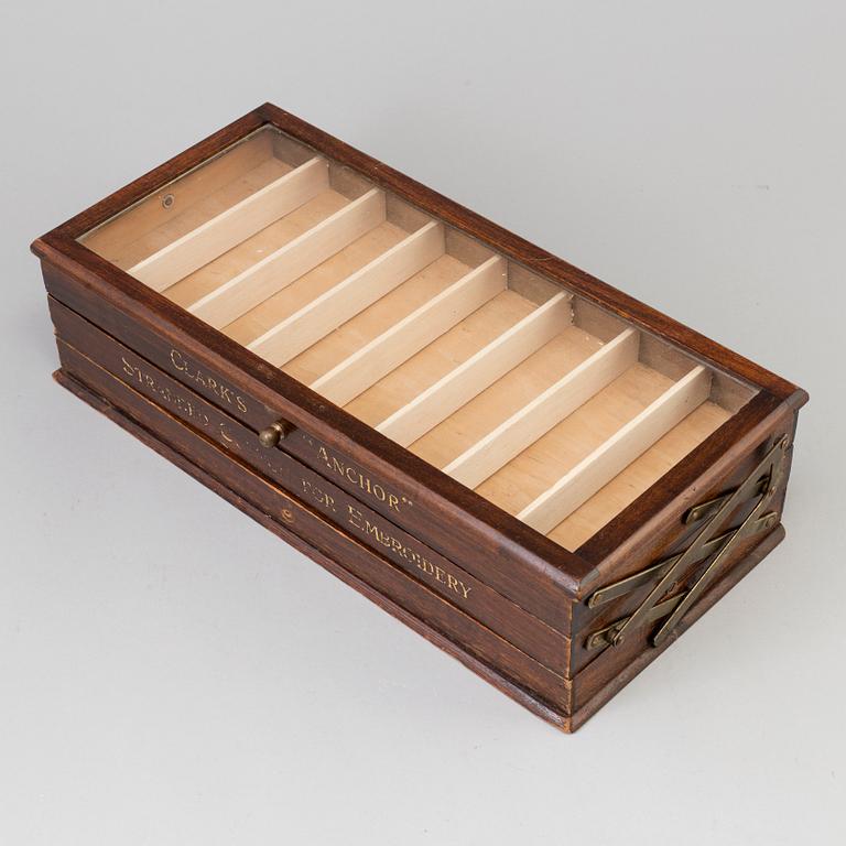 A sewing box 'Anchor' by Clarks, early 20th century.