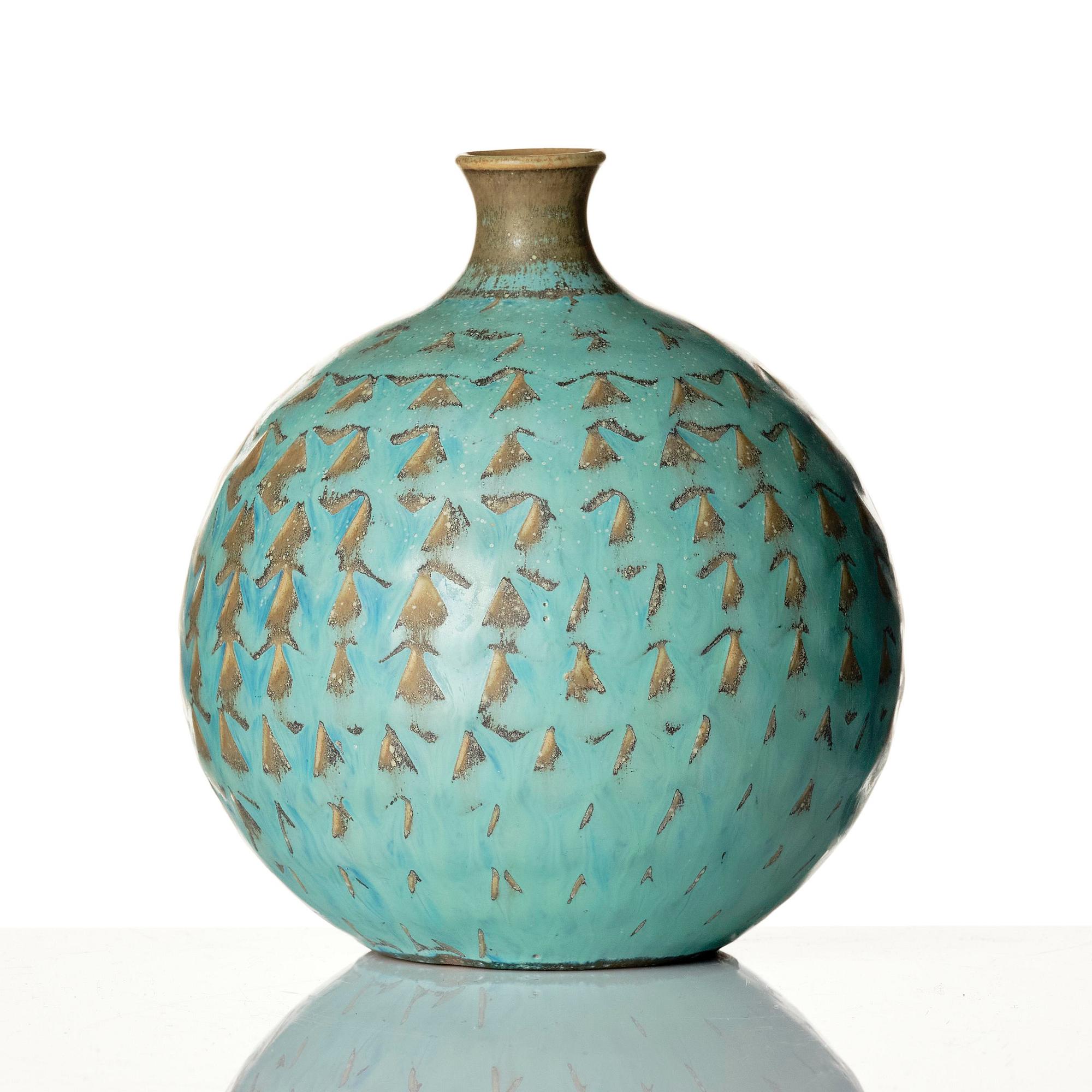 Stig Lindberg, a stoneware vase, Gustavsberg Studio, 1962.
