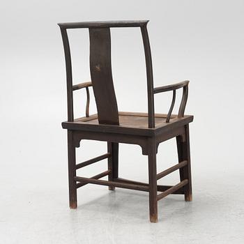A hardwood armchiar, China, 20th century.