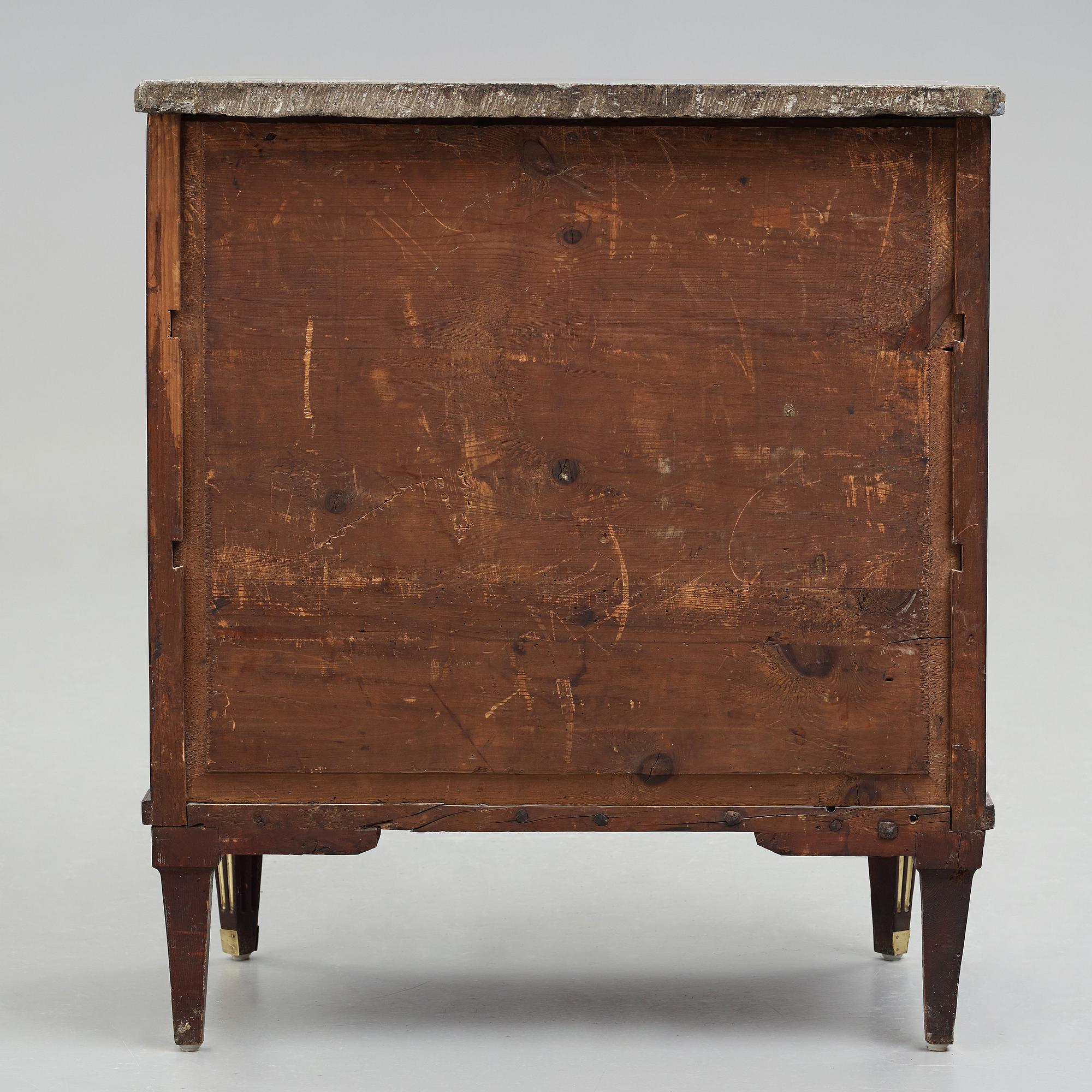 A late Gustavian late 18th century commode attributed to Carl Diedric Fick (master in Stockholm 1776-1806).