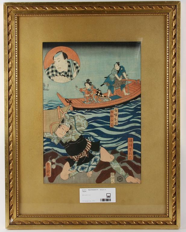 FÄRGTRÄSNITT, ukiyo-e, Japan.