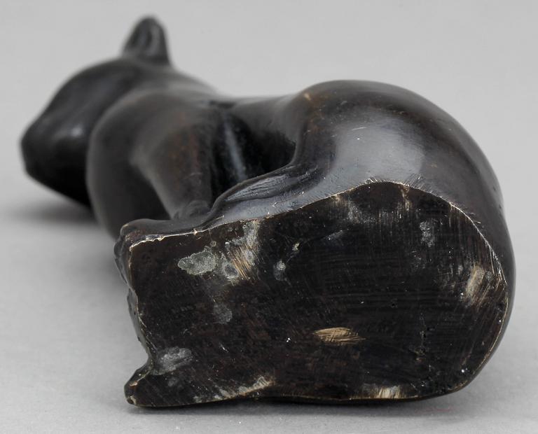 KATTSTATYETT, brons, egyptiserande, 1900-tal.