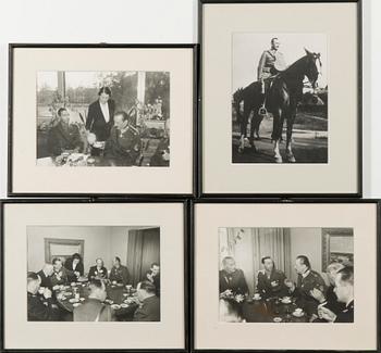Four framed photos of Marshall Mannerheim.