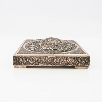 Box with Lid, Oriental Silver, 20th Century.