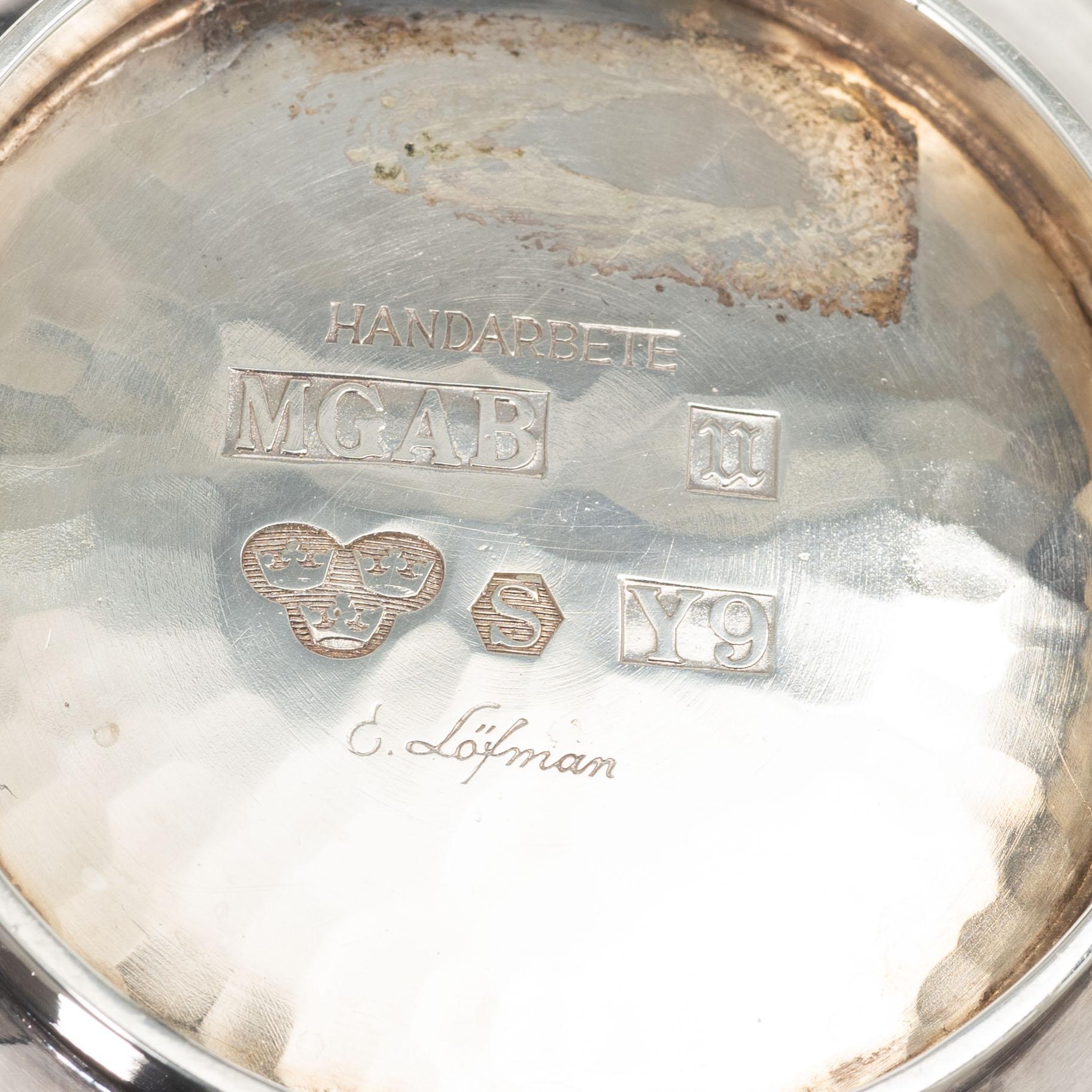Eric Löfman, skål, silver, MGAB, Uppsala 1973.