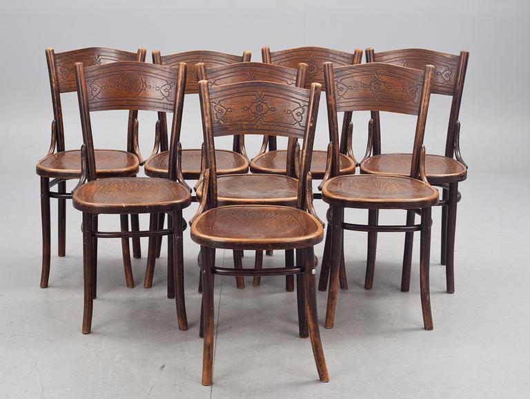 STOLAR, 6+2, bl a Thonet, 1900-talets första hälft.