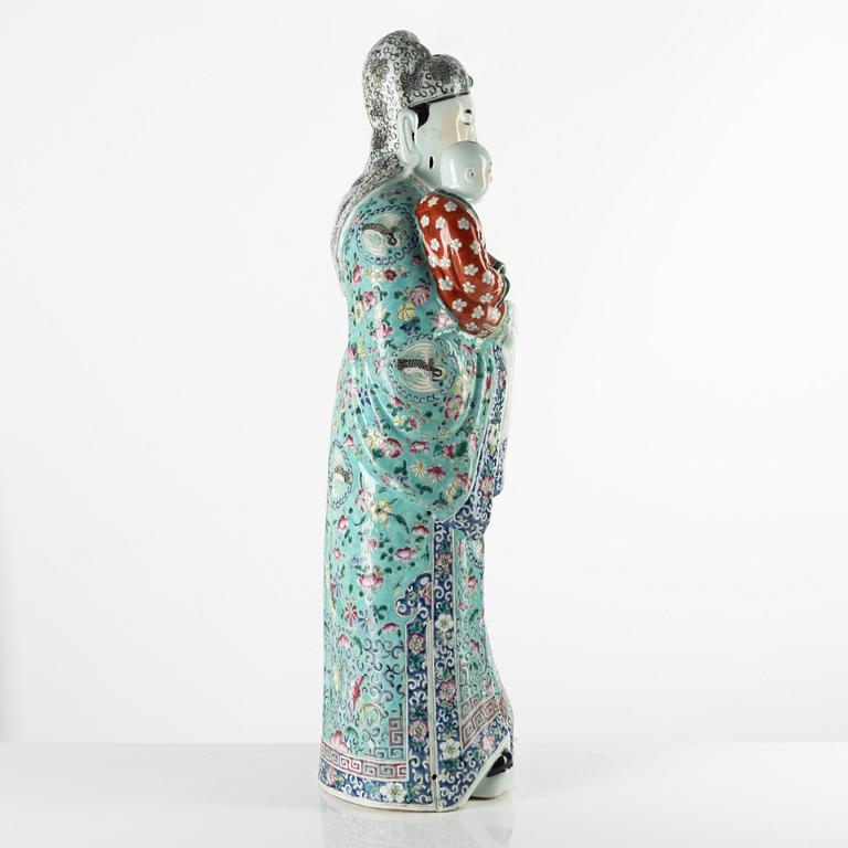 A large famille rose porcelain figure, China, 20th century.