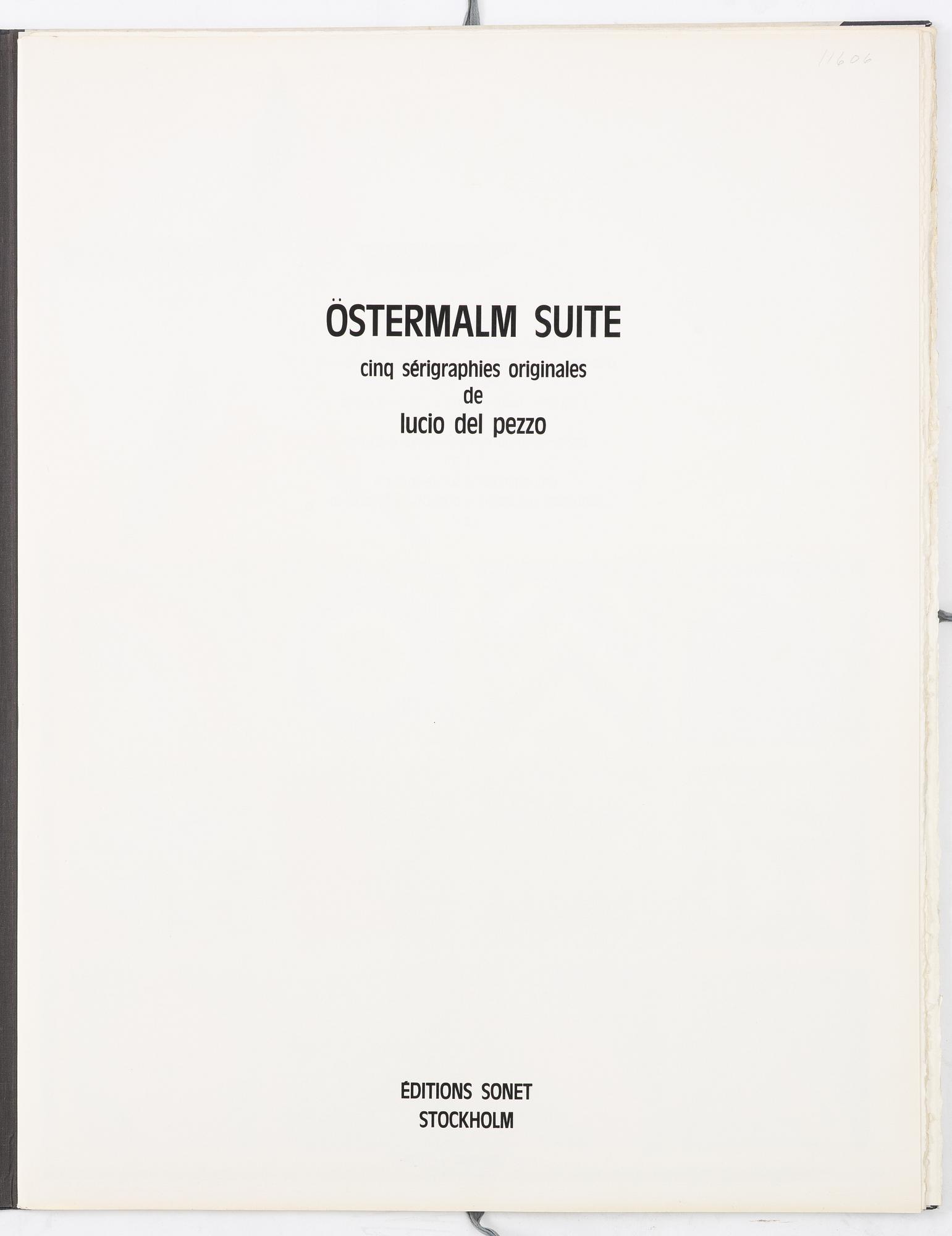 Lucio del Pezzo, "Östermalm Suite".