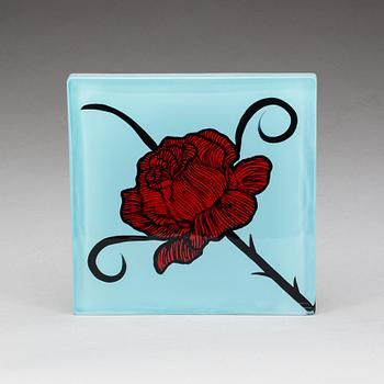 SKULPTUR, glas, Ludvig Löfgren, Kosta Boda, signerad.