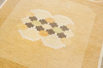 Ingegerd Silow, a flat weave rug, signed IS, c. 270 x 185 cm.