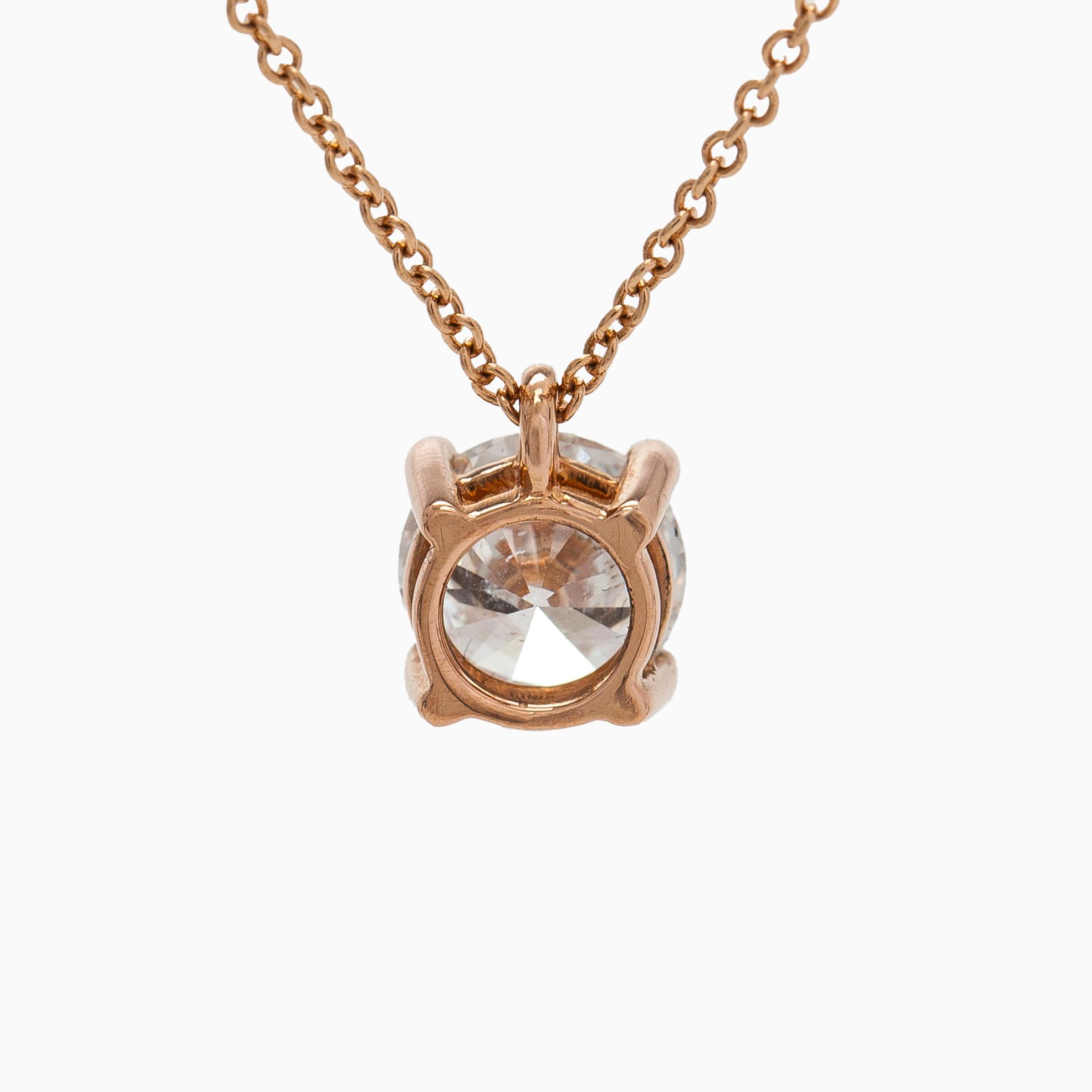 Pendant, brilliant-cut diamond 1.00 ct, 18K gold.