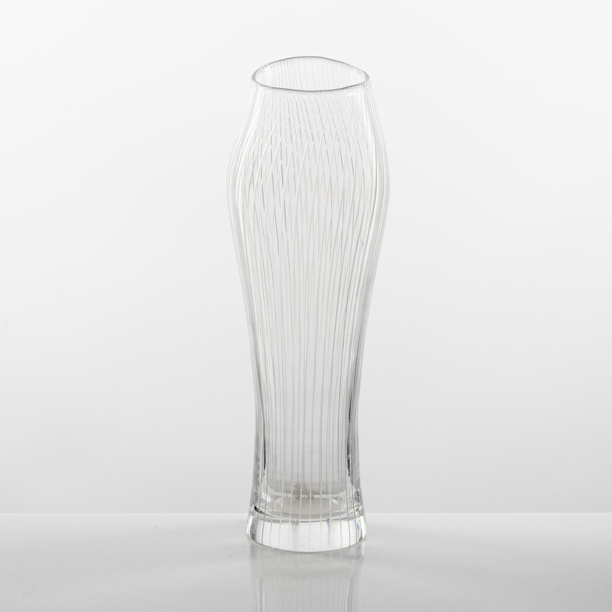 Tapio Wirkkala, a model 3215 glass vase, Iittala, Finland.