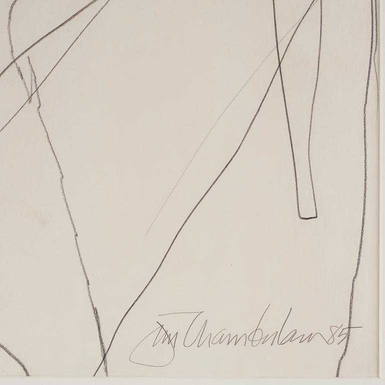 John Chamberlain, pencil on paper, signed.