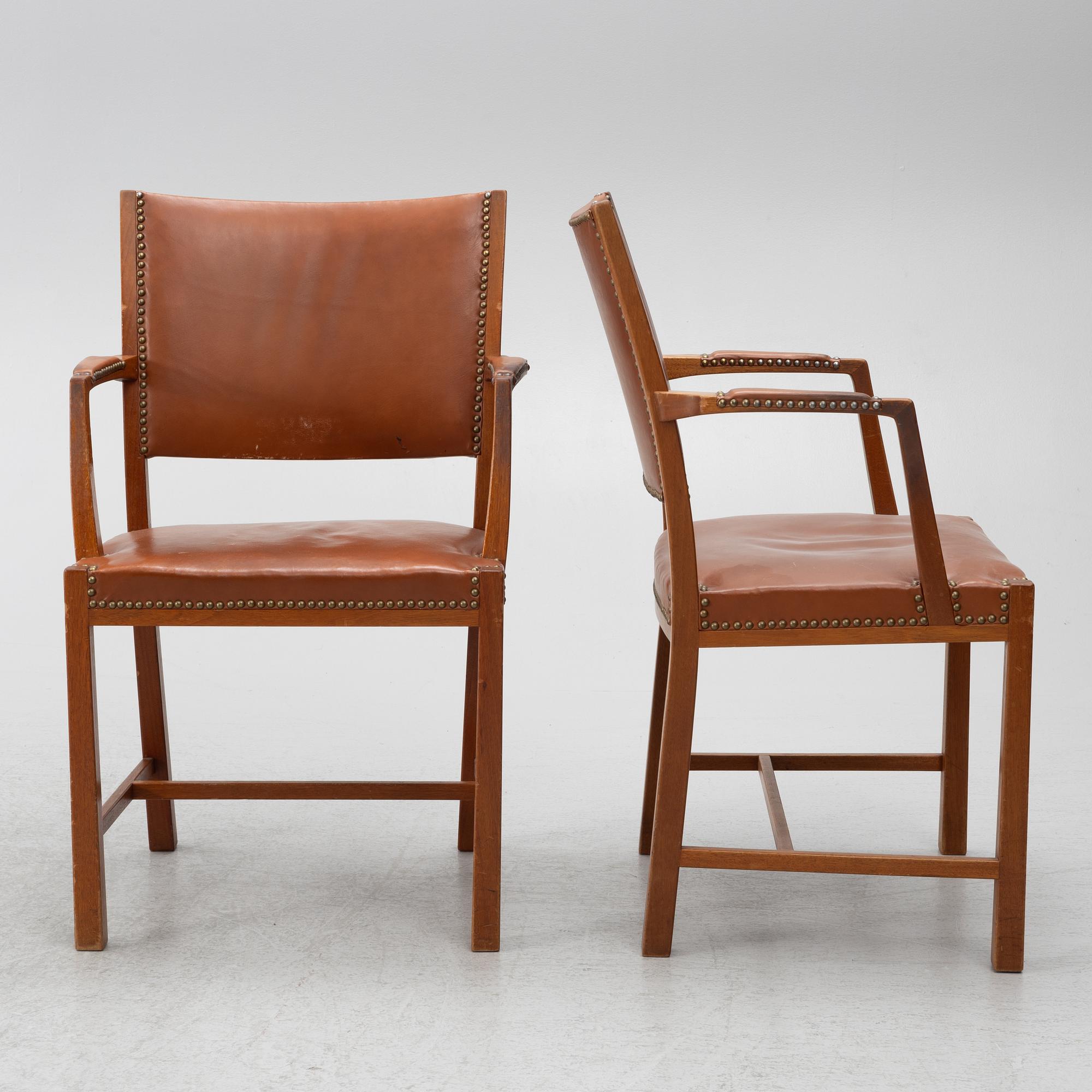 Karmstolar, 5 st, Ernst Bergholm, Västervik, 1900-talets mitt.