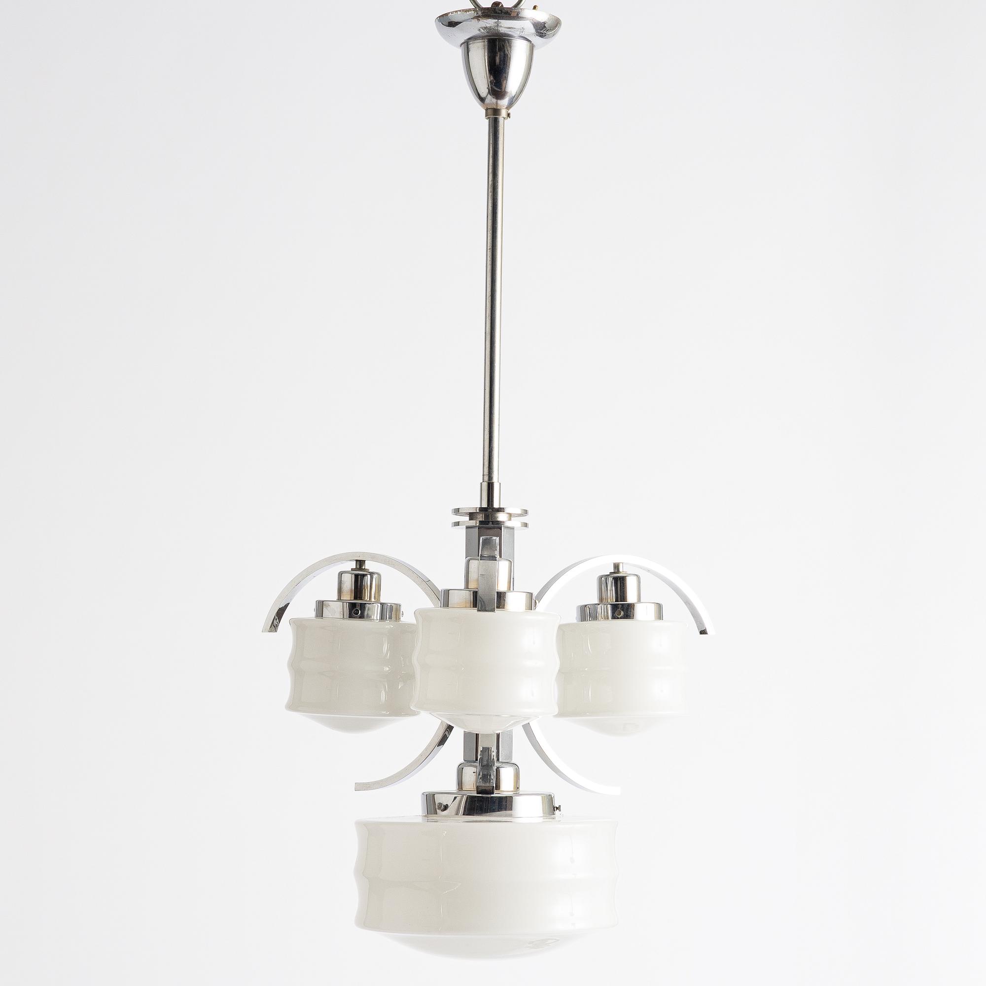 A ceiling lamp, Central Europe, mid-20th Century.