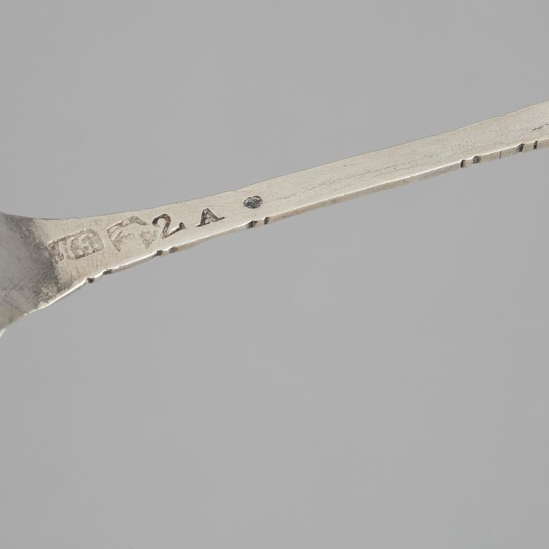 A Swedish 18th century silver spoon, mark of Nils Grubb, Hudiksvall 1783.