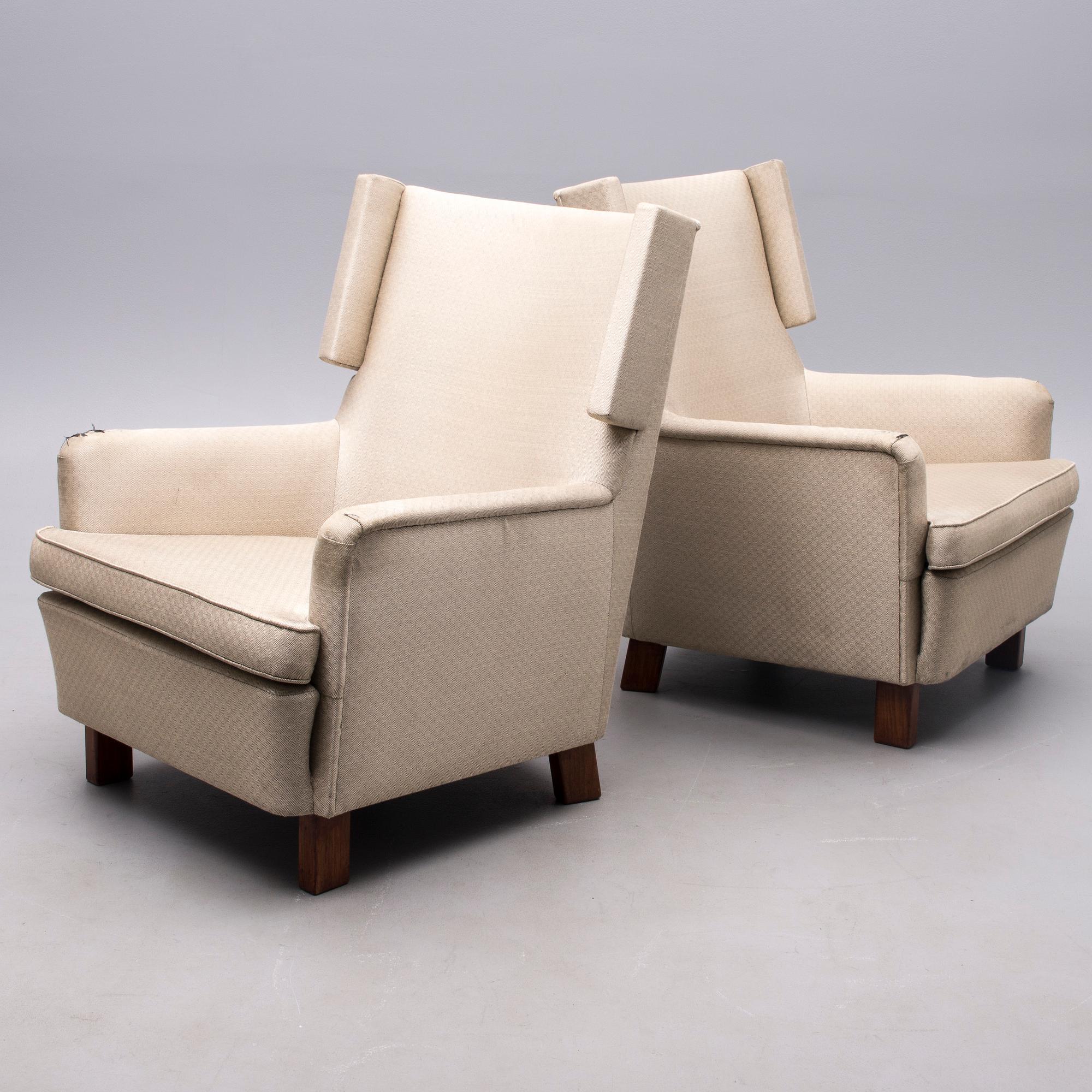 FÅTÖLJER, 2 st, modell 503, Hellevi Ojanen, Artek 1950-tal.