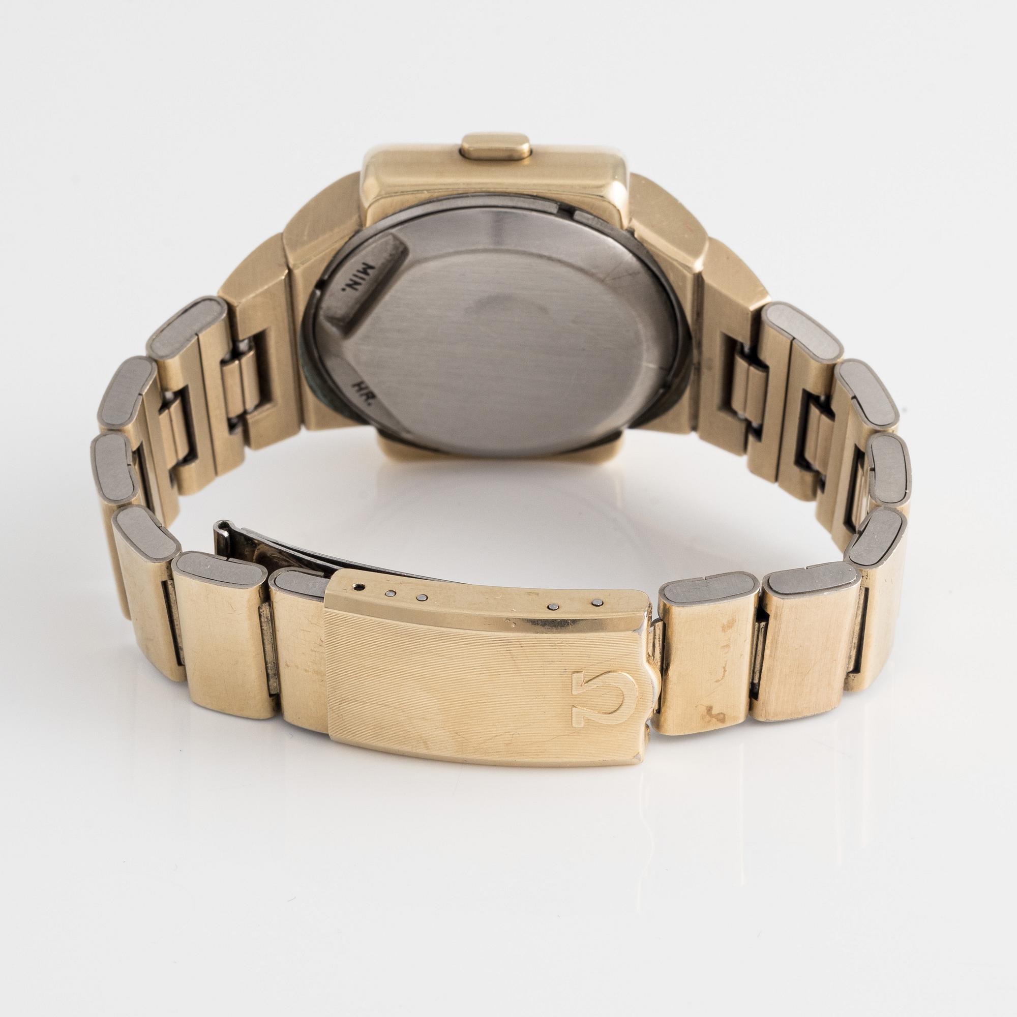 Omega, Time Computer II, wristwatch, 40.5 x 26 (54) mm.