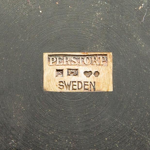 Wilhelmina "Tiddit" Wendt, coasters 7 pcs, isolite with silver inlays, Perstorp, Helsingborg 1956.