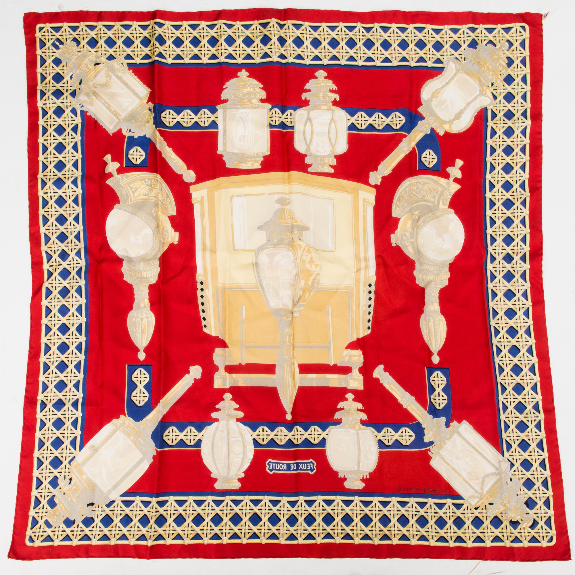 HERMÈS, "Feux de Route", TVÅ SCARFAR.