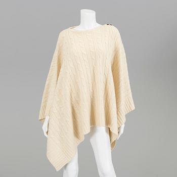 A wool-and cashmere poncho by Ralph Lauren, in size XS/S.