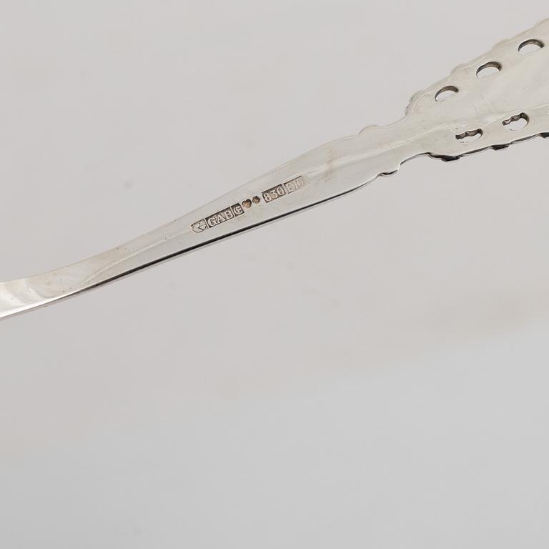 Twelve silver coffee spoons and twelve cake forks, GAB, Sweden, 1971-81.