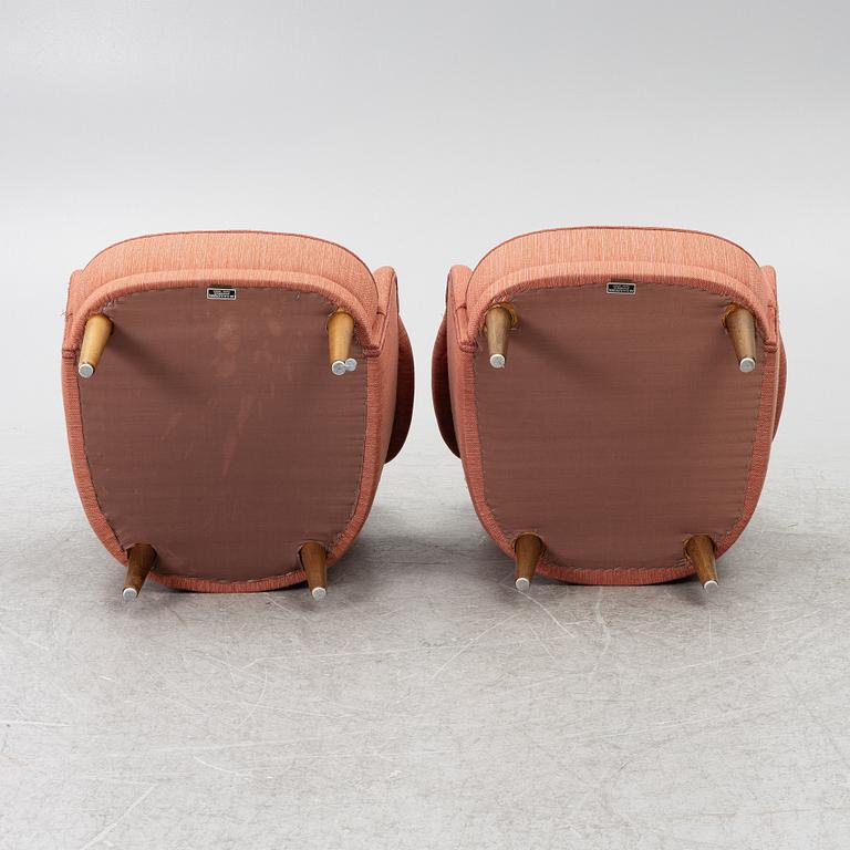 Carl Malmsten, a pair of 'Samsas' armchairs, AB OH Sjögren, Tranås.