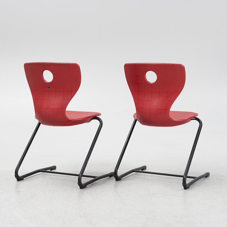 Verner Panton, six 'Pantoswing' chairs, VS, 21st ventury.