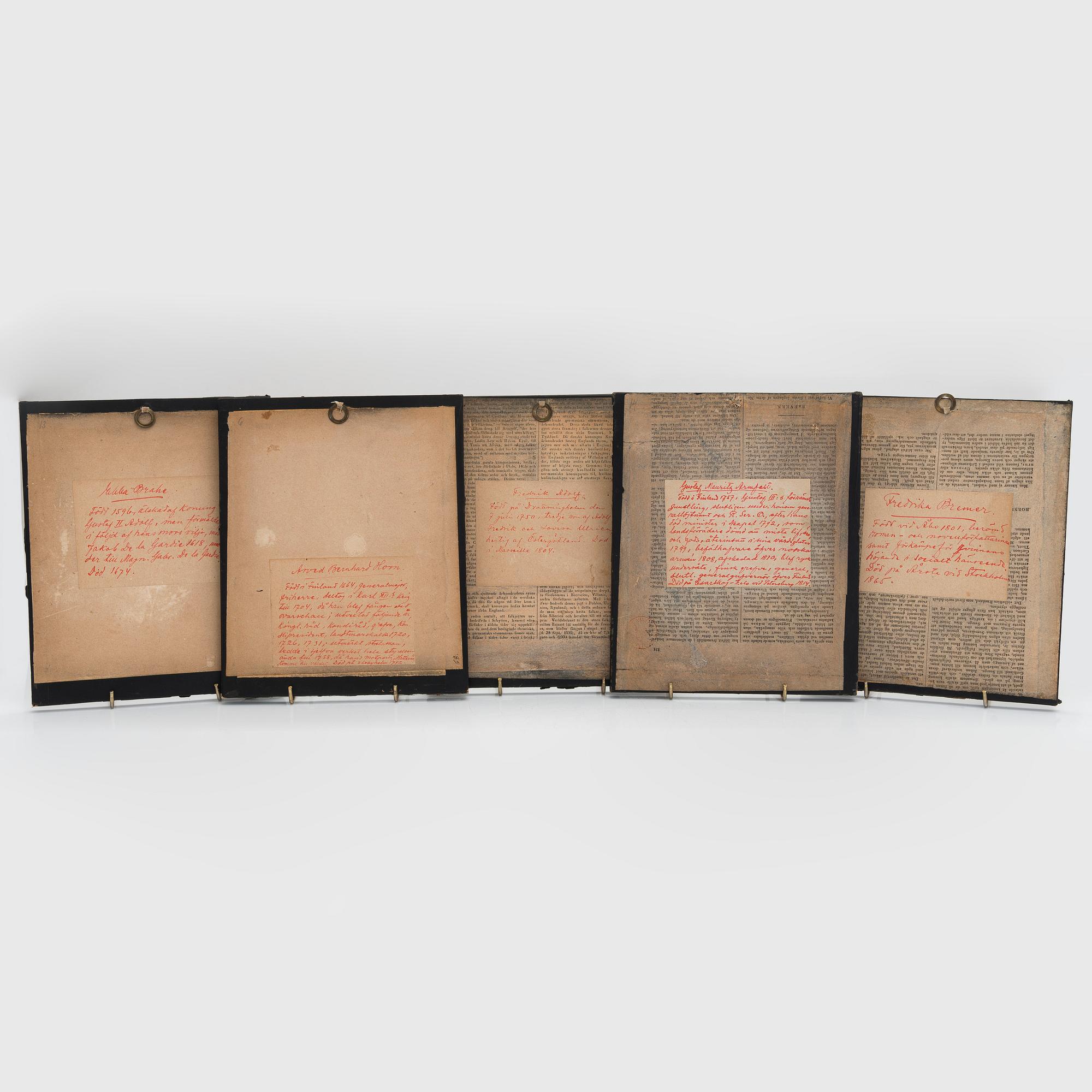 Tryckbilder i ram, 1800-1900-tal.