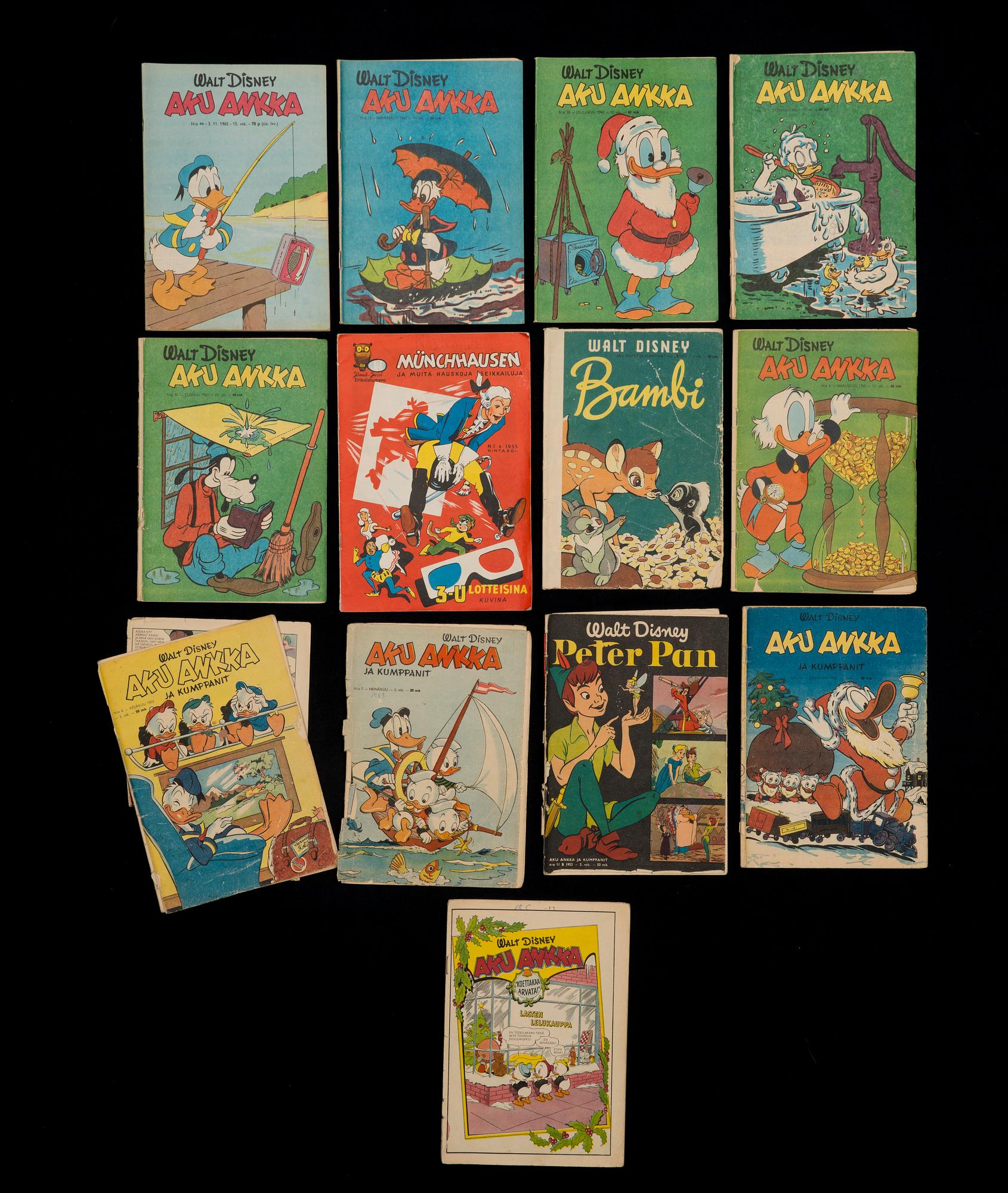 SERIETIDNINGAR, Walt Disney, "Aku Ankka", 1950-1960-tal.
