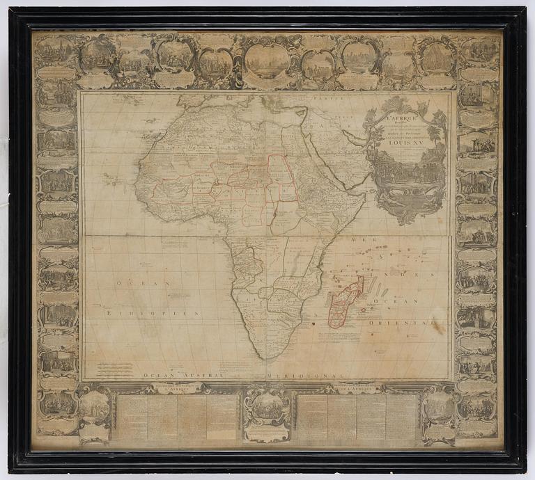 Nolin's map of Africa, "L'Afrique dressee sur les relations", 1740.