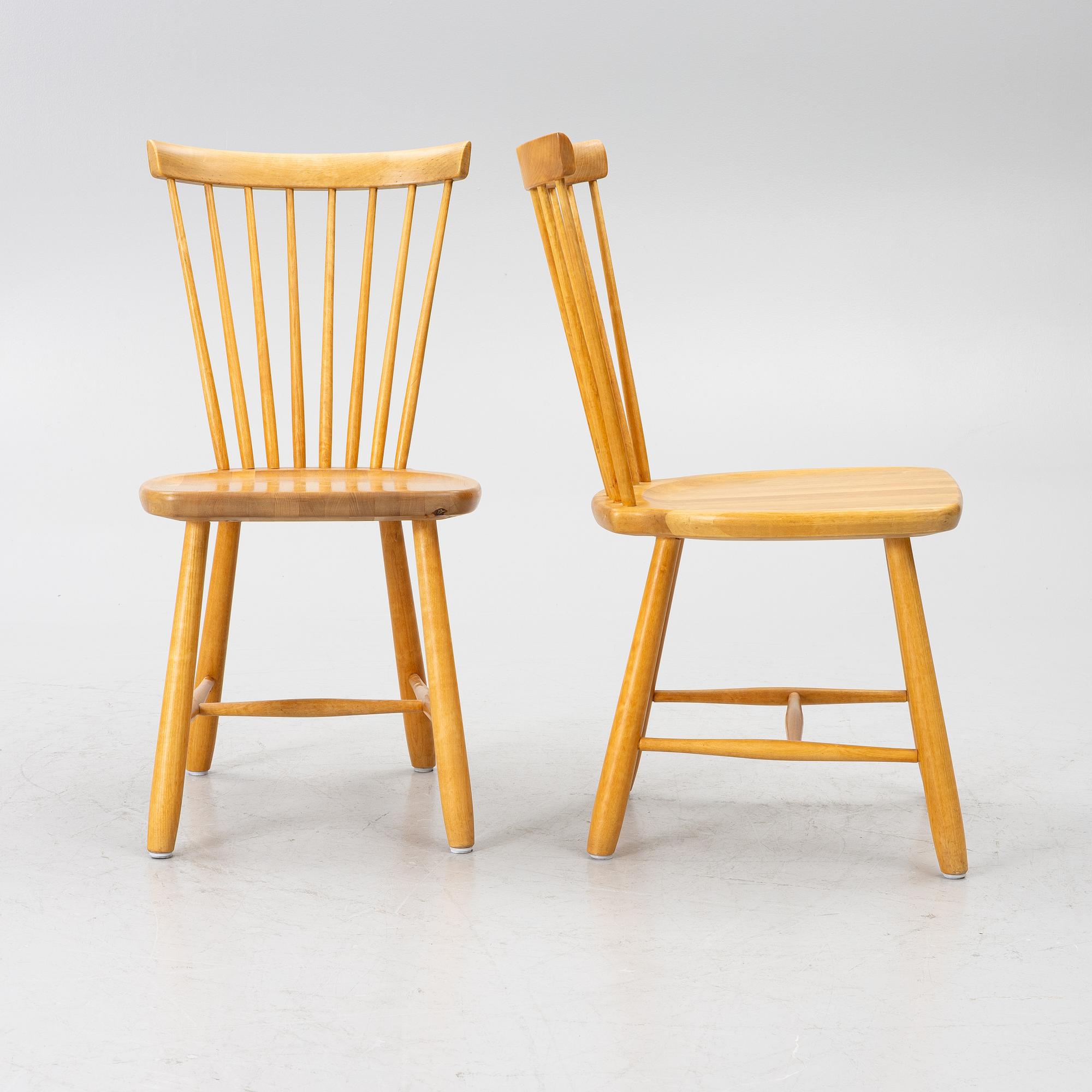 Carl Malmsten, Chairs, 4, “Lilla Åland”, Stolab, 1993.